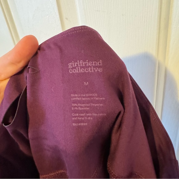 Girlfriend Collective High-Waisted Leggings | Size Medium | Burgundy | 0315 - Picture 3 of 3